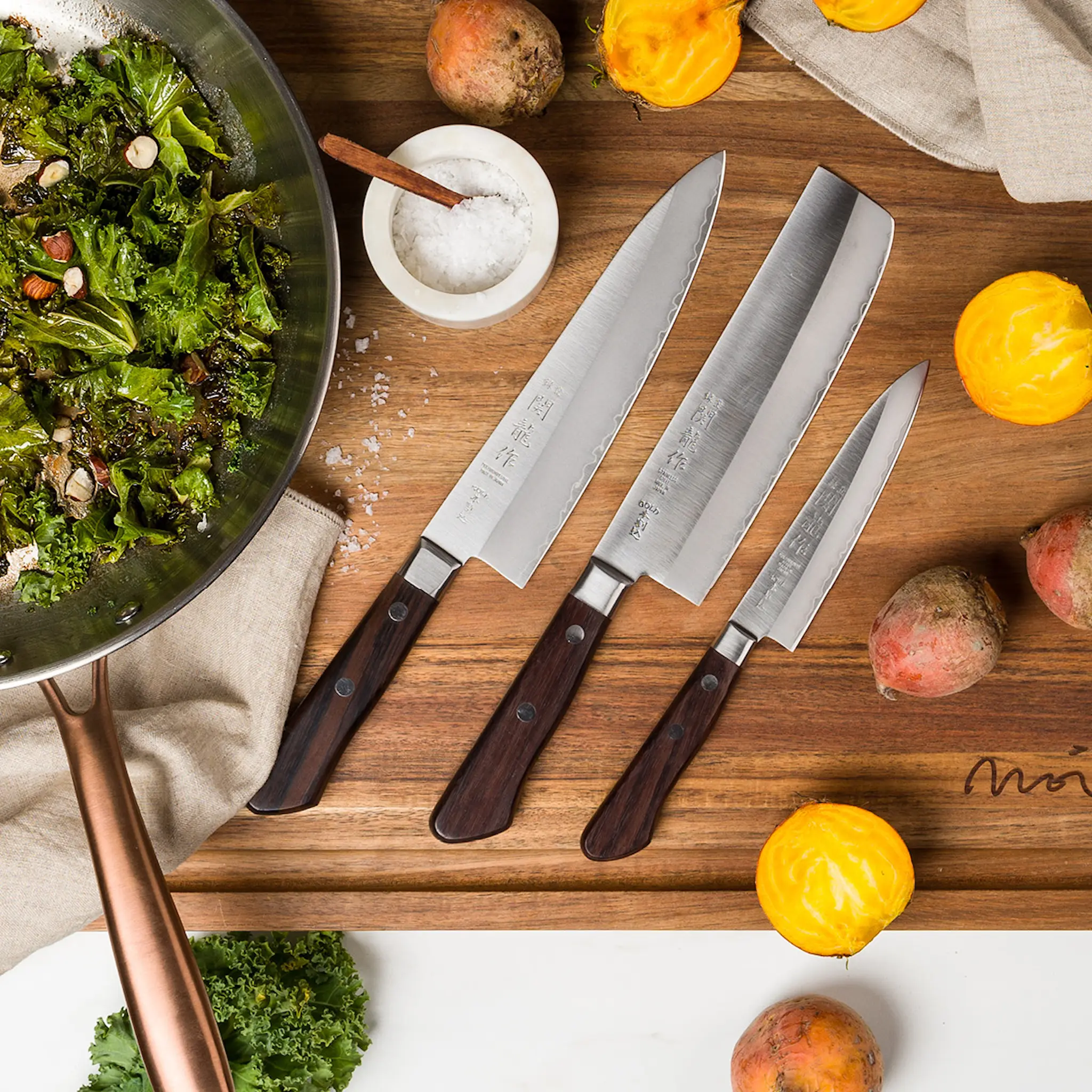 Sekiryu Wood grönsakskniv 12 cm silver