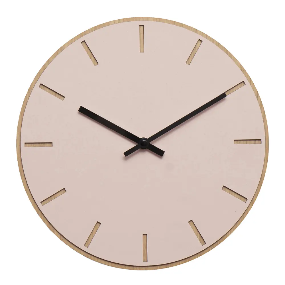 Powder Seinäkello 28 cm Vaaleanpunainen/Musta