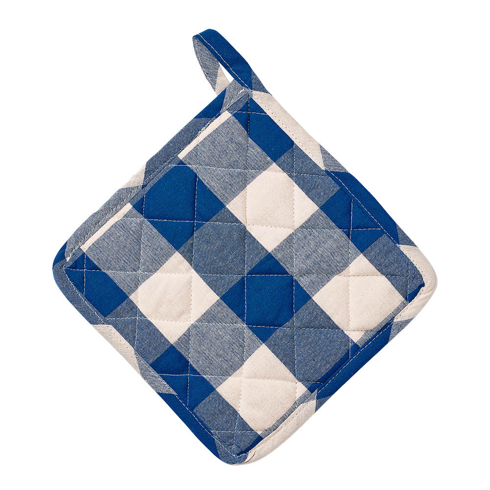 Midnatt Bell grytlapp 20x20 cm klarblå