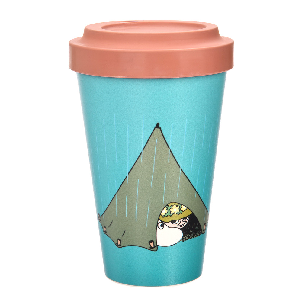 Nordicbuddies Mumin take away mugg 45 cl Mumintrollet och Snusmumriken camping blå