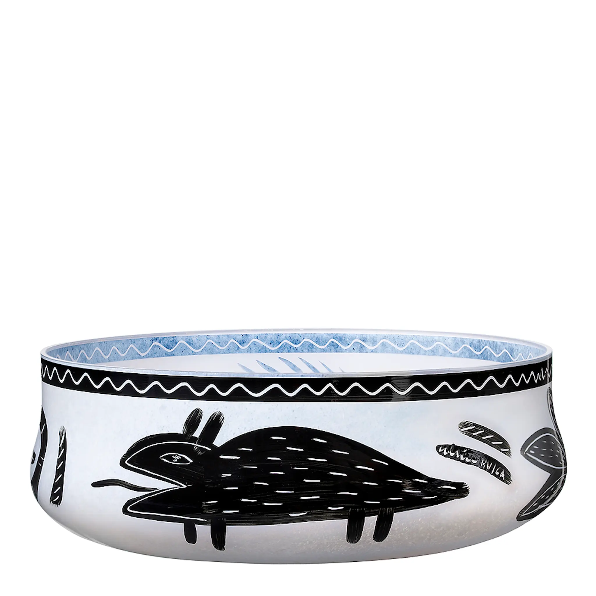 Kosta Boda Caramba Fat Vit/Svart 26,5 cm
