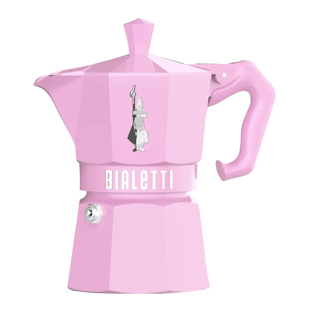 Exclusive Moka Express Mutteripannu 13 cl 3 kuppia Vaaleanpunainen