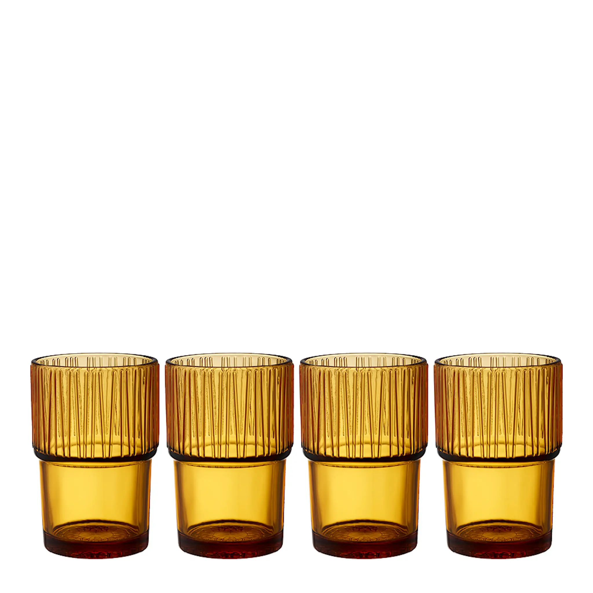 Bitz Kusintha kaffeglas 38 cl 4-pack amber