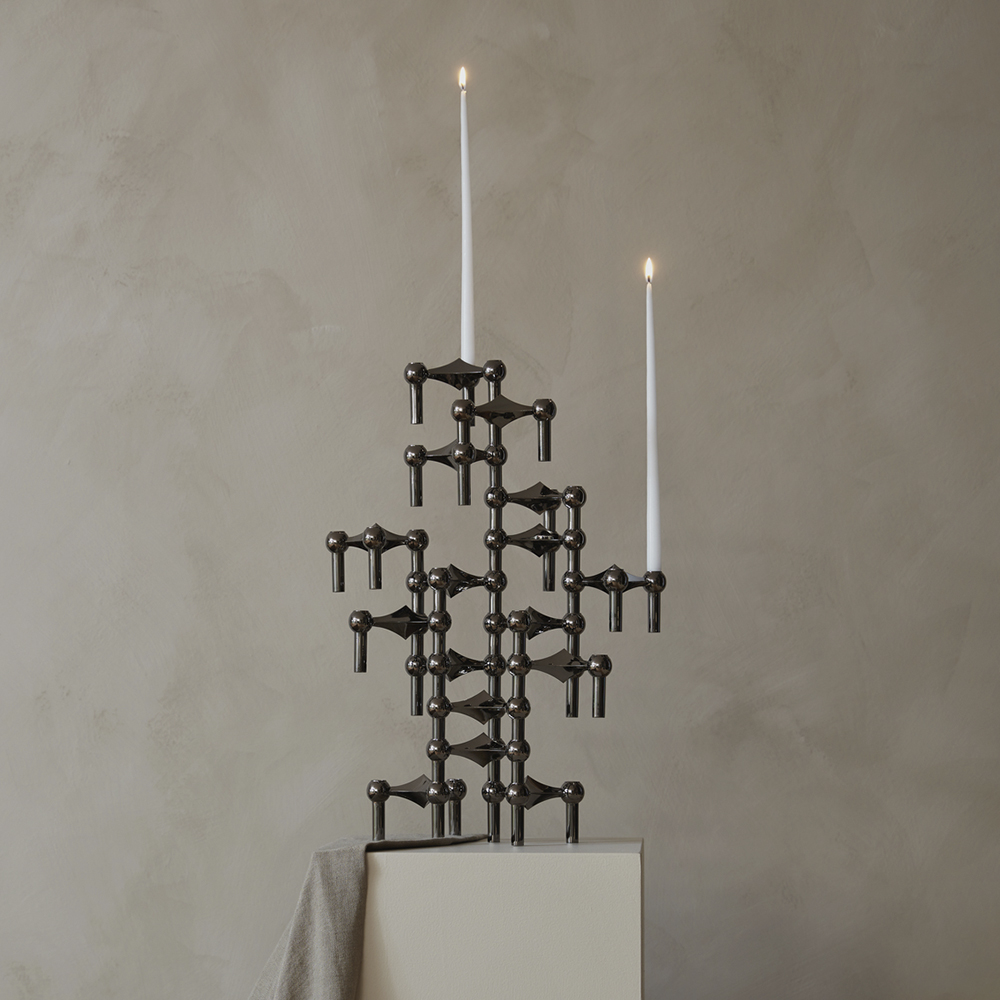 Stoff Nagel Stoff Nagel Kynttilänjalka 3 kpl Musta kromi