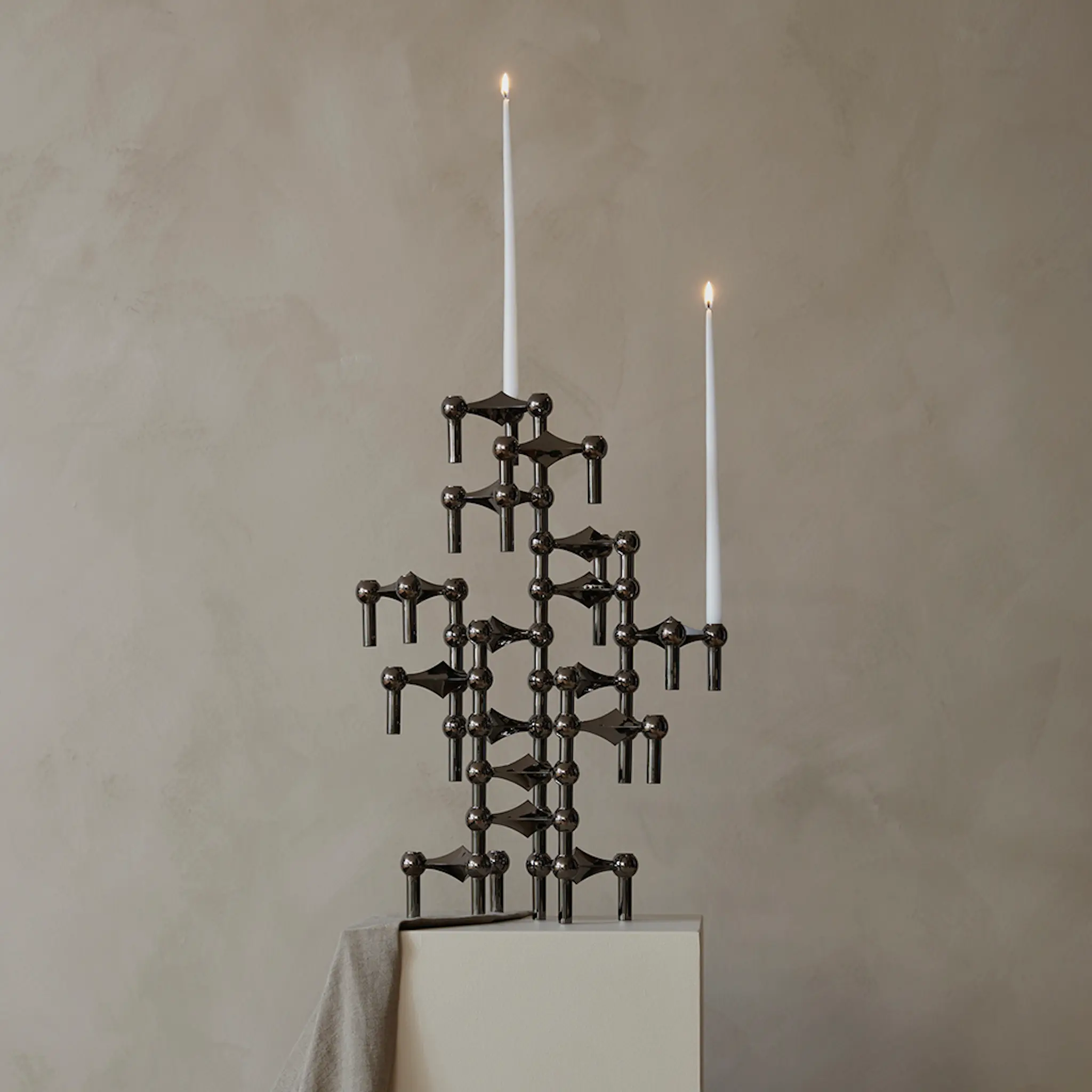 Stoff Nagel Stoff Nagel Kynttilänjalka 3 kpl Musta kromi