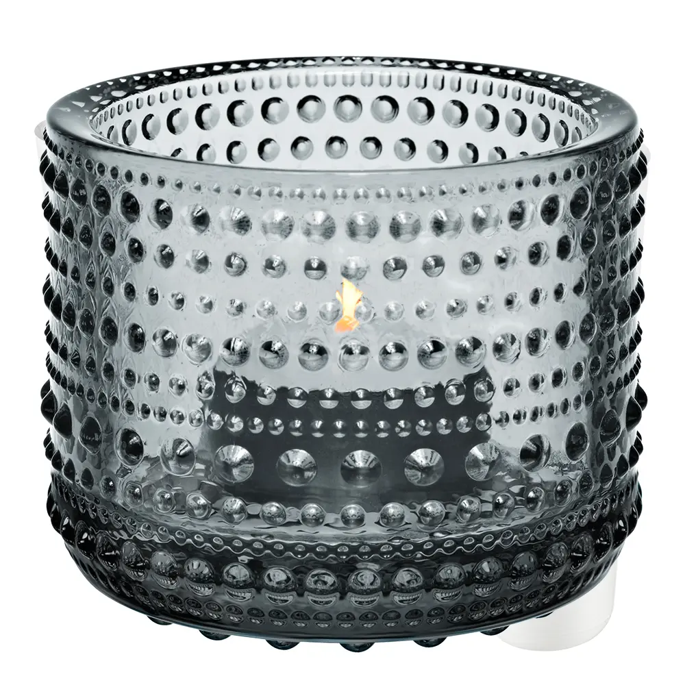 Kastehelmi Kynttilälyhty 6,4 cm Harmaa