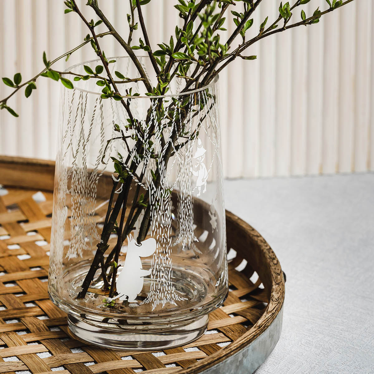 Muurla Mumin vas / ljuslykta 20 cm I skogen