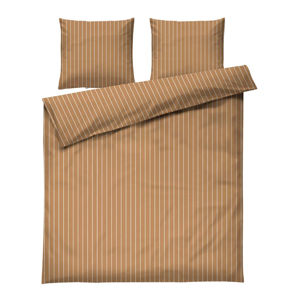 Juna Soft påslakanset 200x220 cm karamell/offwhite