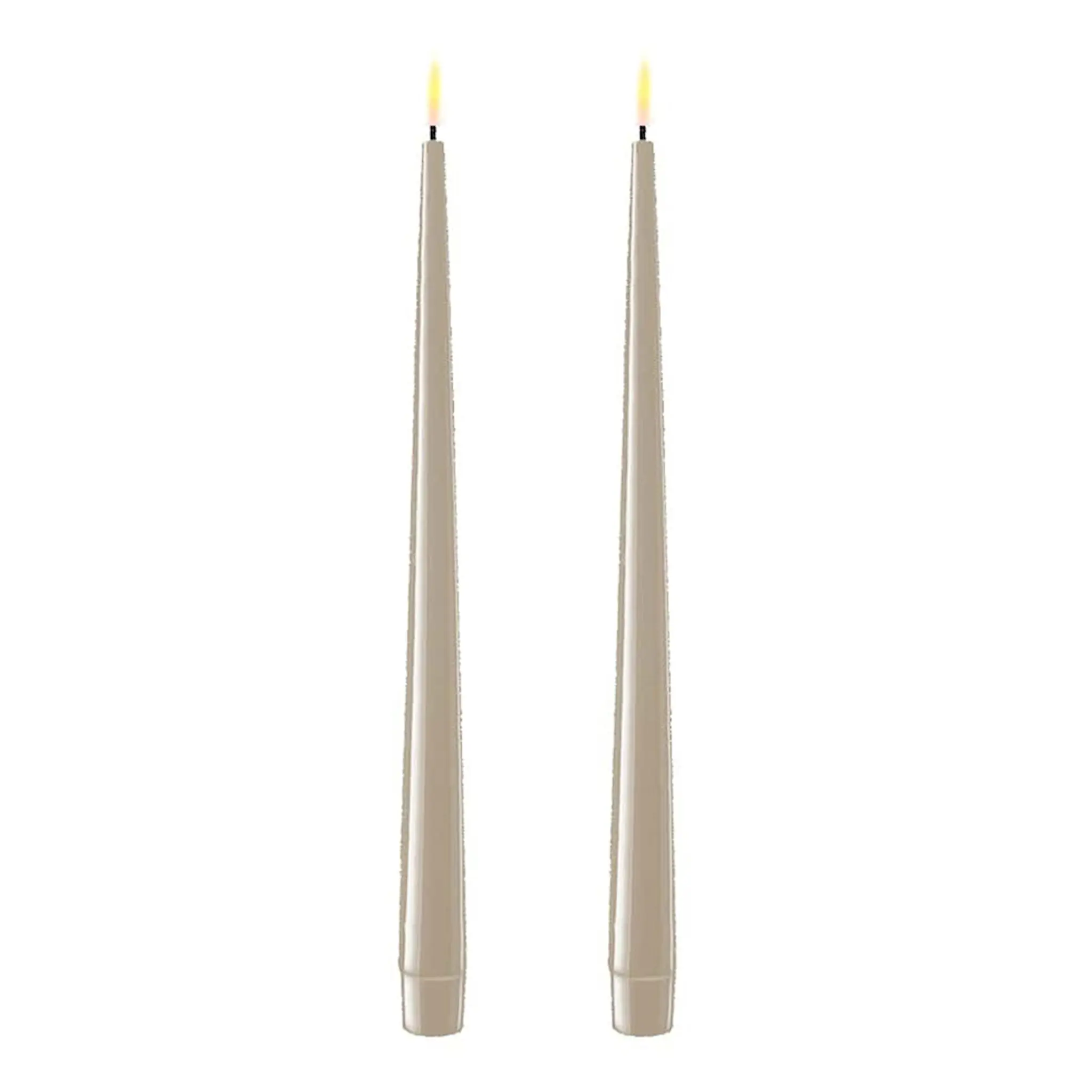 DeluxeHomeart Middagsljus Led 28 cm 2-pack Sand
