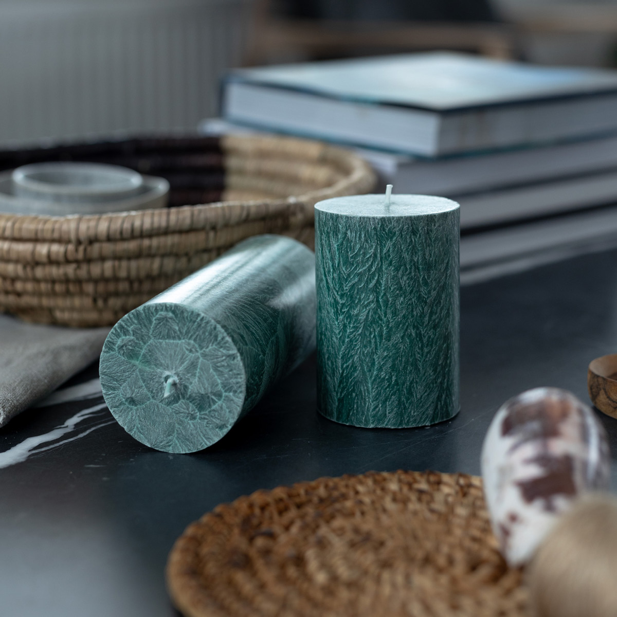 Liljeholmens Shea Pöytäkynttilä 6,7x10 cm Vihreä