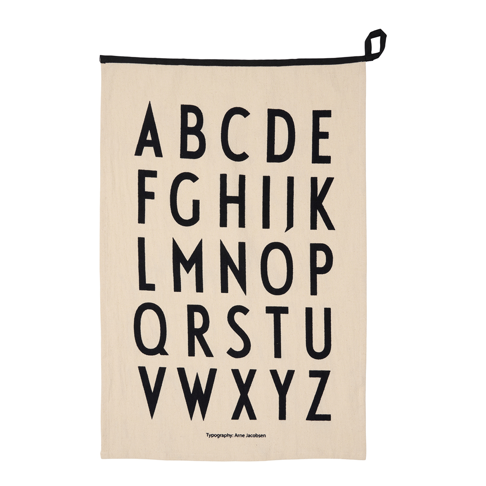 Design Letters - Favourite Premium Classic Keittiöpyyhe 50 x 70 cm Beige/Musta