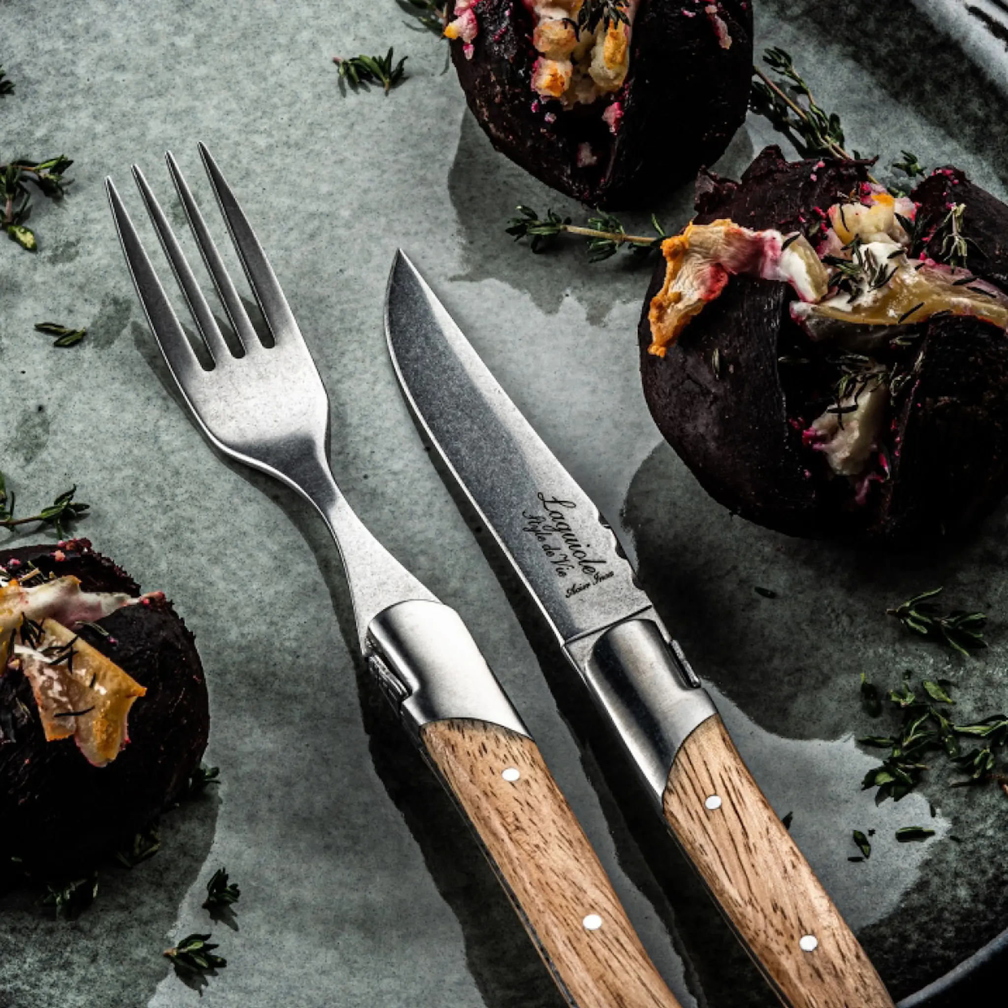 Laguiole Style de Vie Laguiole Haarukka 6 kpl Tammi