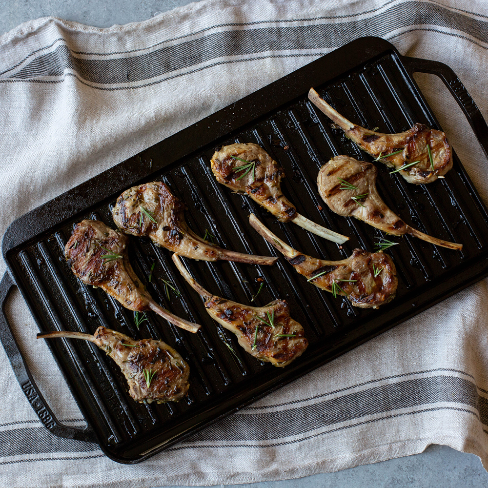 Lodge Chef Collection kaksipuolinen valurautalevy 25x50 cm