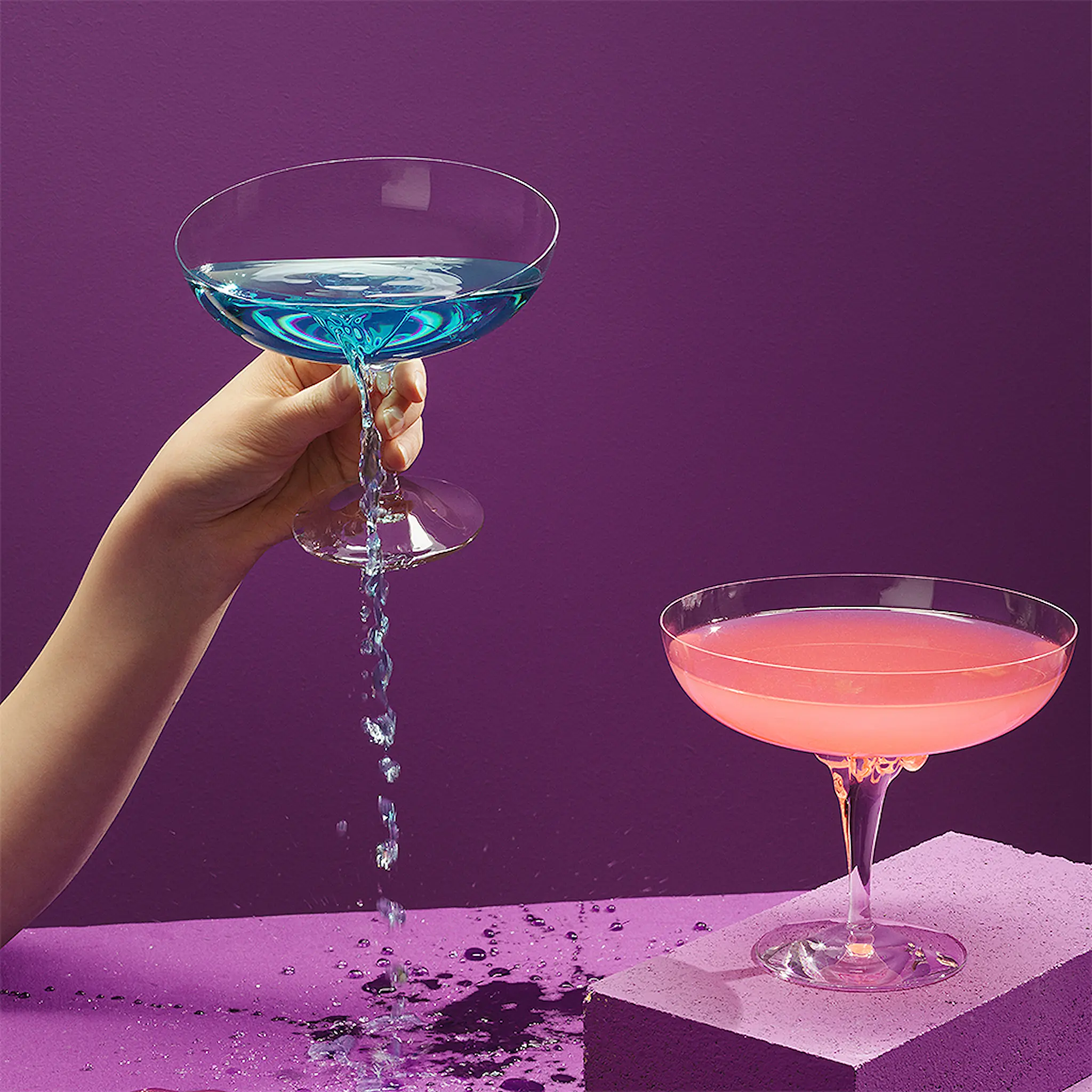 Kosta Boda Sugar Dandy Samppanjalasi 32 cl Sininen