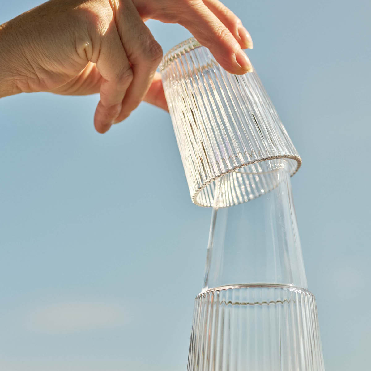 Stelton Pilastro karaffel med glass 1L clear