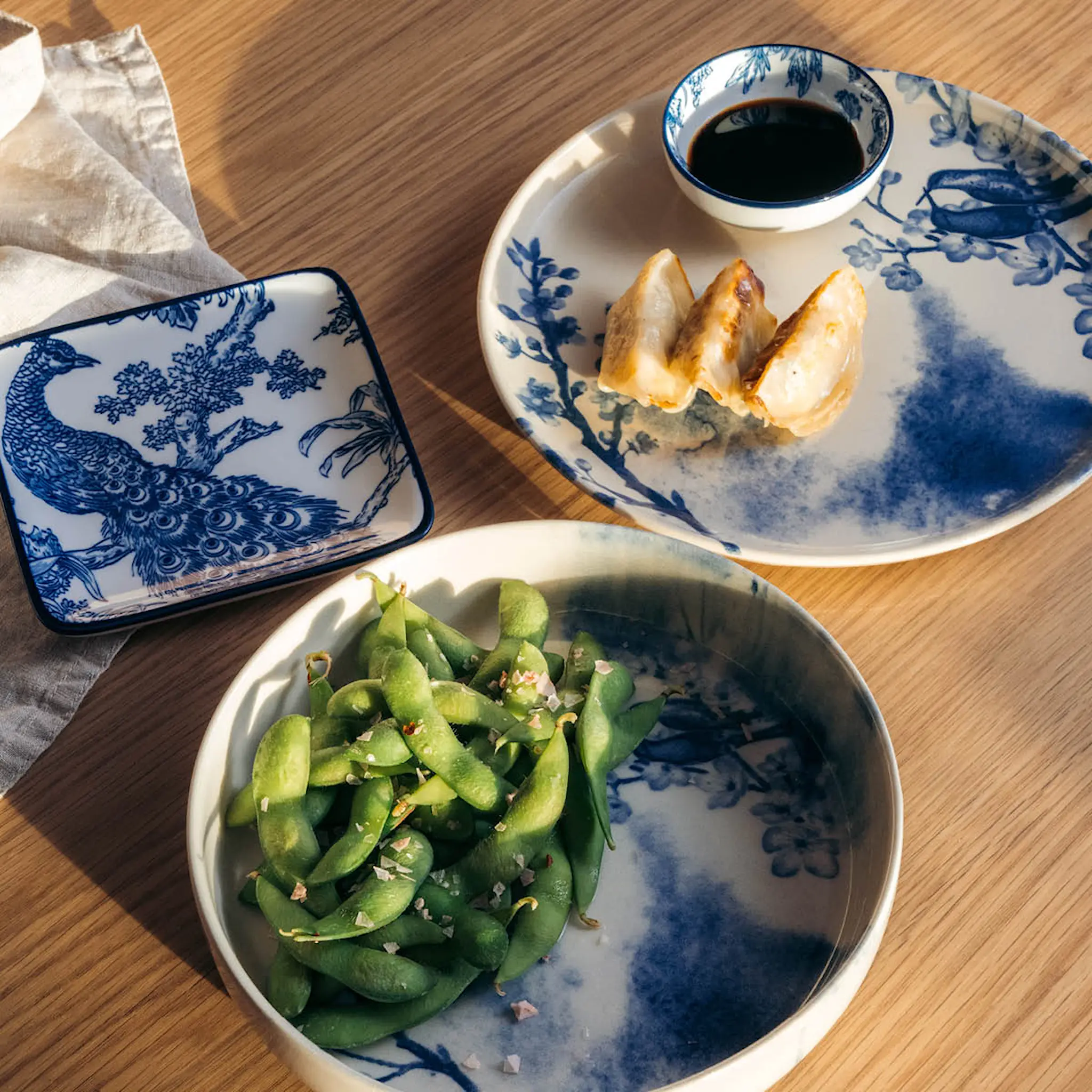 Stiernholm Yan asjett 22 cm beige/blå