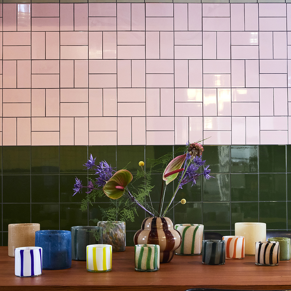 ByOn Calore Kynttilälyhty 10x10 cm Keltainen/Valkoinen