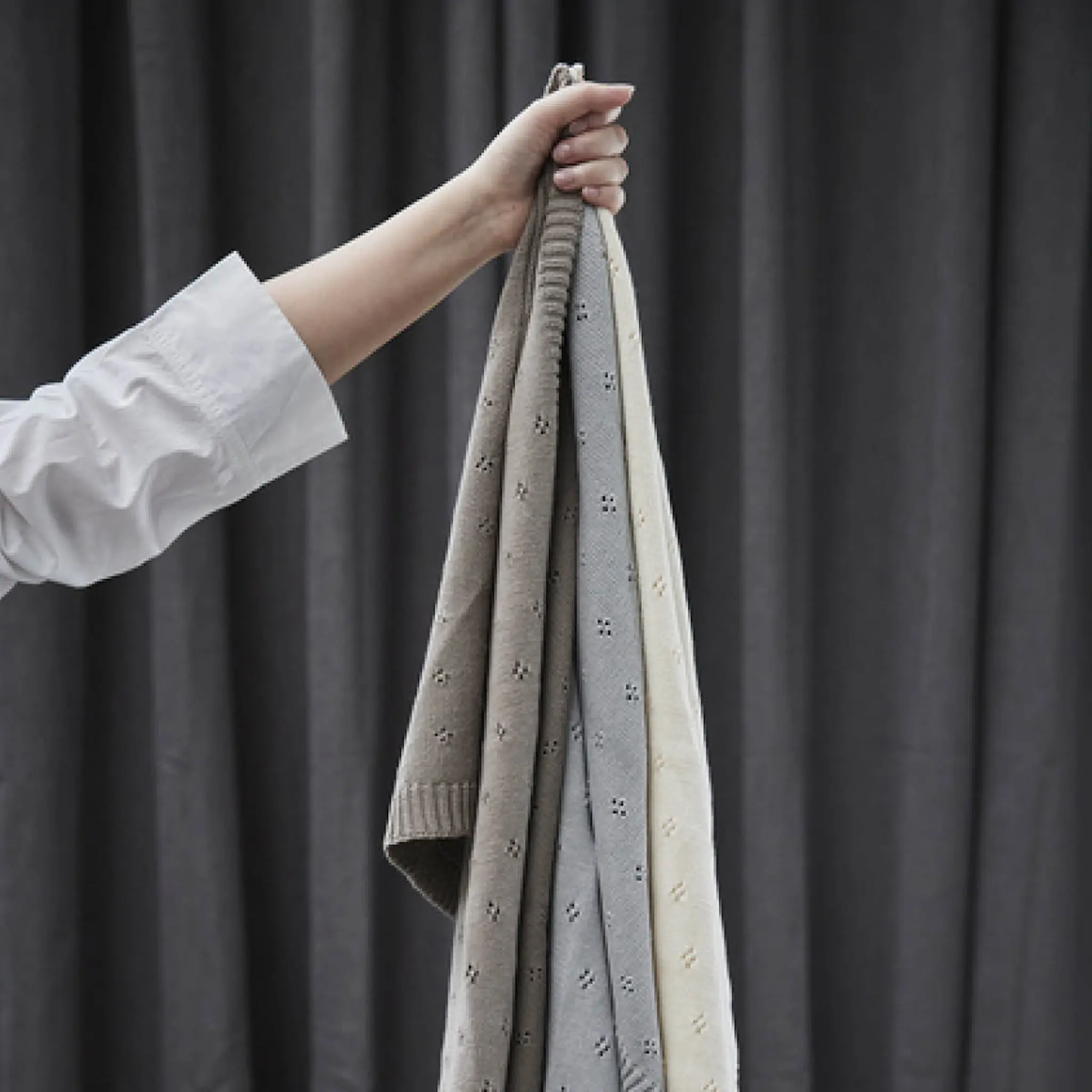 Lene Bjerre Caia kjøkkenhåndkle 37x50 cm hvit