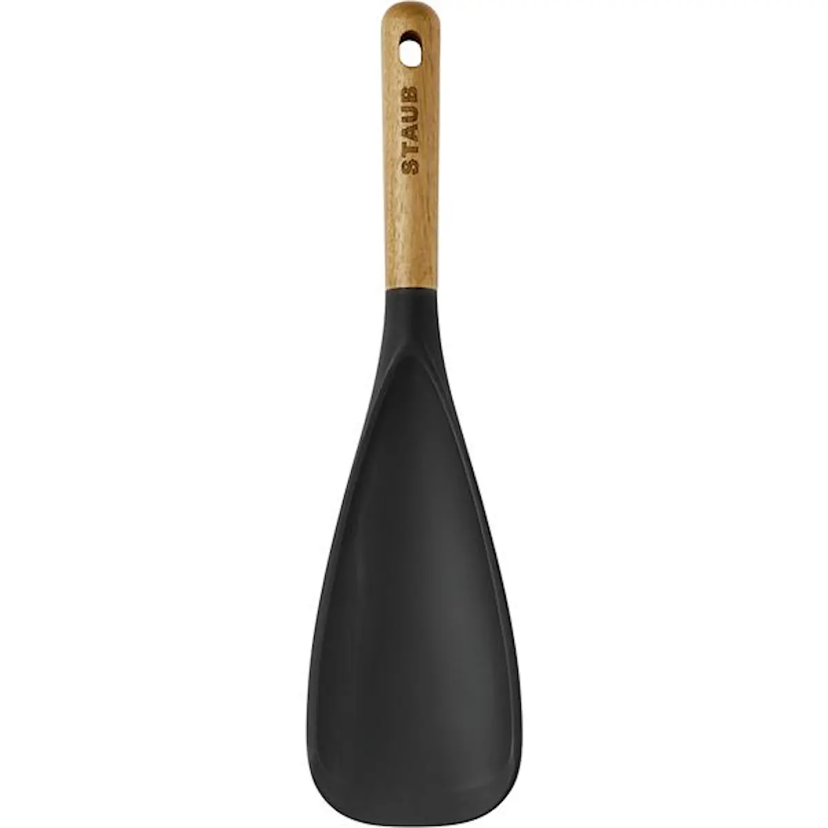 Staub Stekspade / grytsked i silikon 31 cm akacia