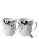 Black Fluted Mega Mugg 38 cl 2-pack