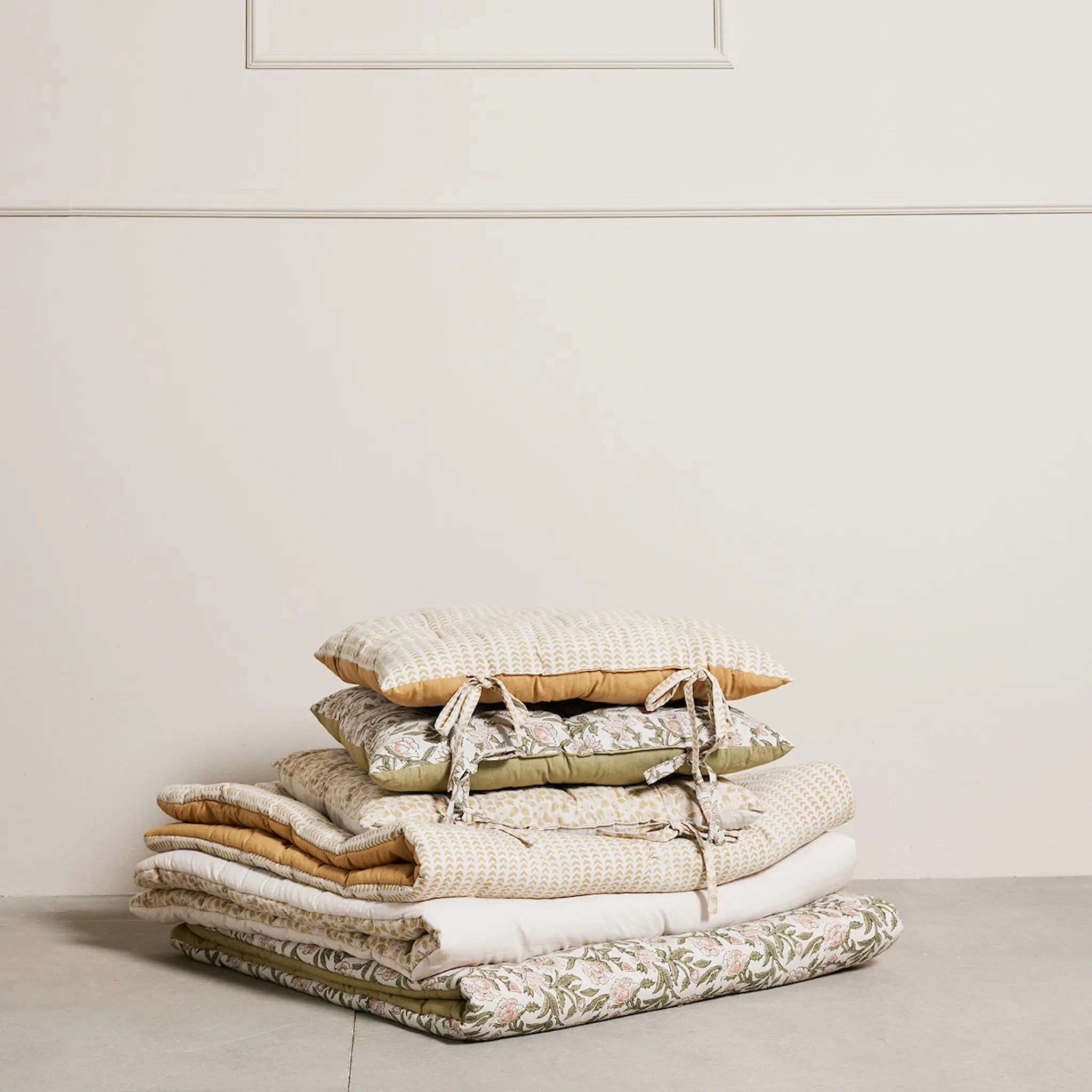 Lene Bjerre Ivillia sittdyna 45x45 cm ockra