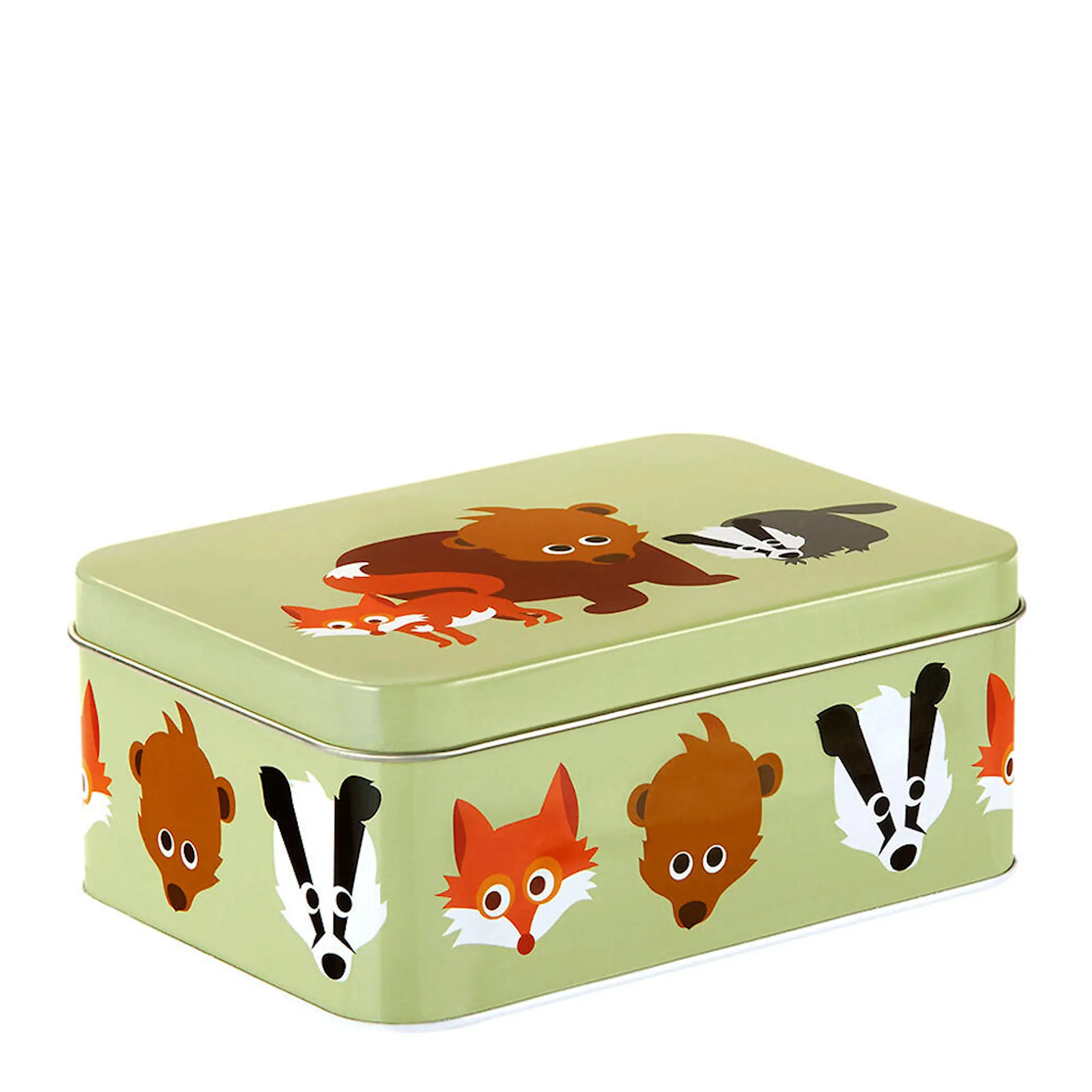 Blafre Skogsvänner matlåda / förvaringslåda plåt 10x14 cm grön