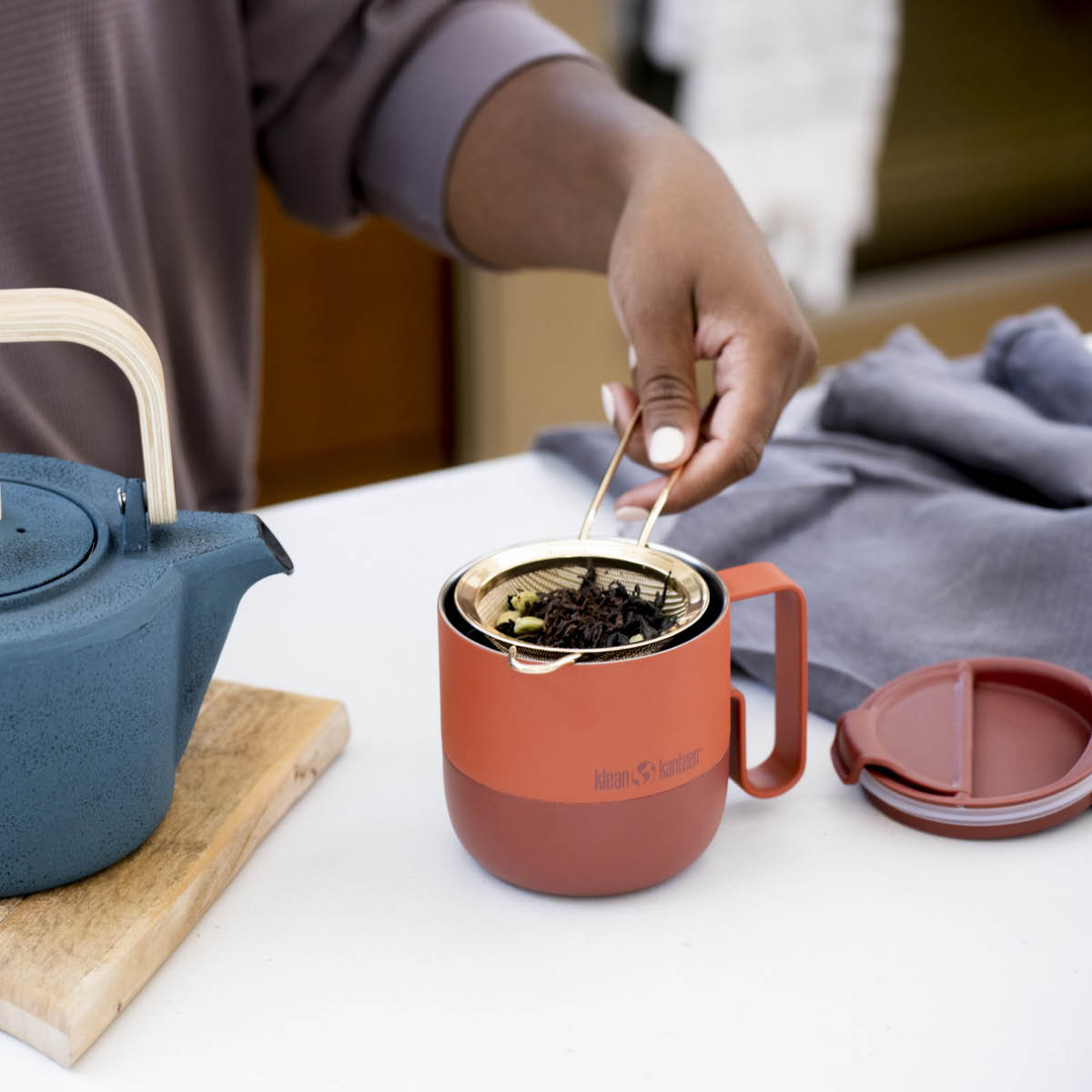 Klean Kanteen Rise mugg 41 cl med fliplock Autumn Glaze