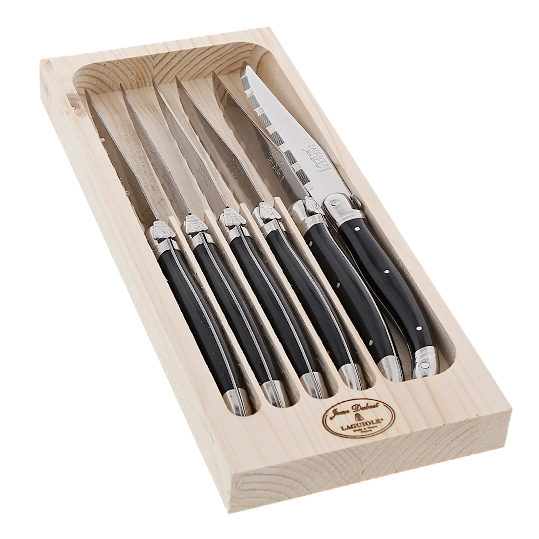 Laguiole en Aubrac Grillkniv 6 stk svart