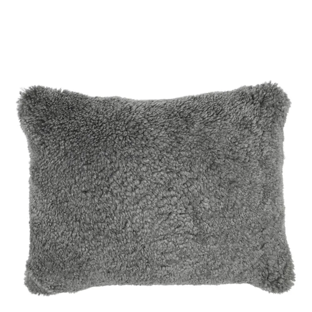 Tyynynpäällinen New Zealand lampa lyhyt villa 35x45 cm skandinaavinen vaaleanharmaa