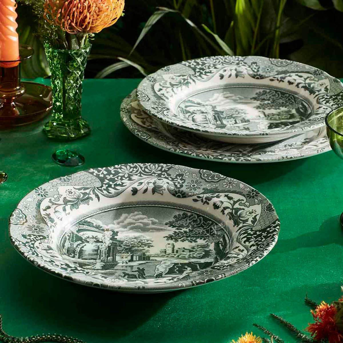 Spode Heritage Green Italian dyp tallerken 23 cm