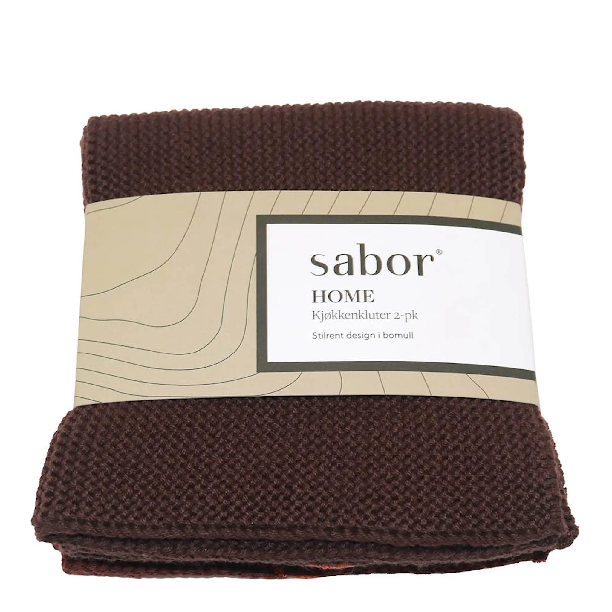 Sabor Home disktrasa 25x25 cm 2-pack brun/burgunder