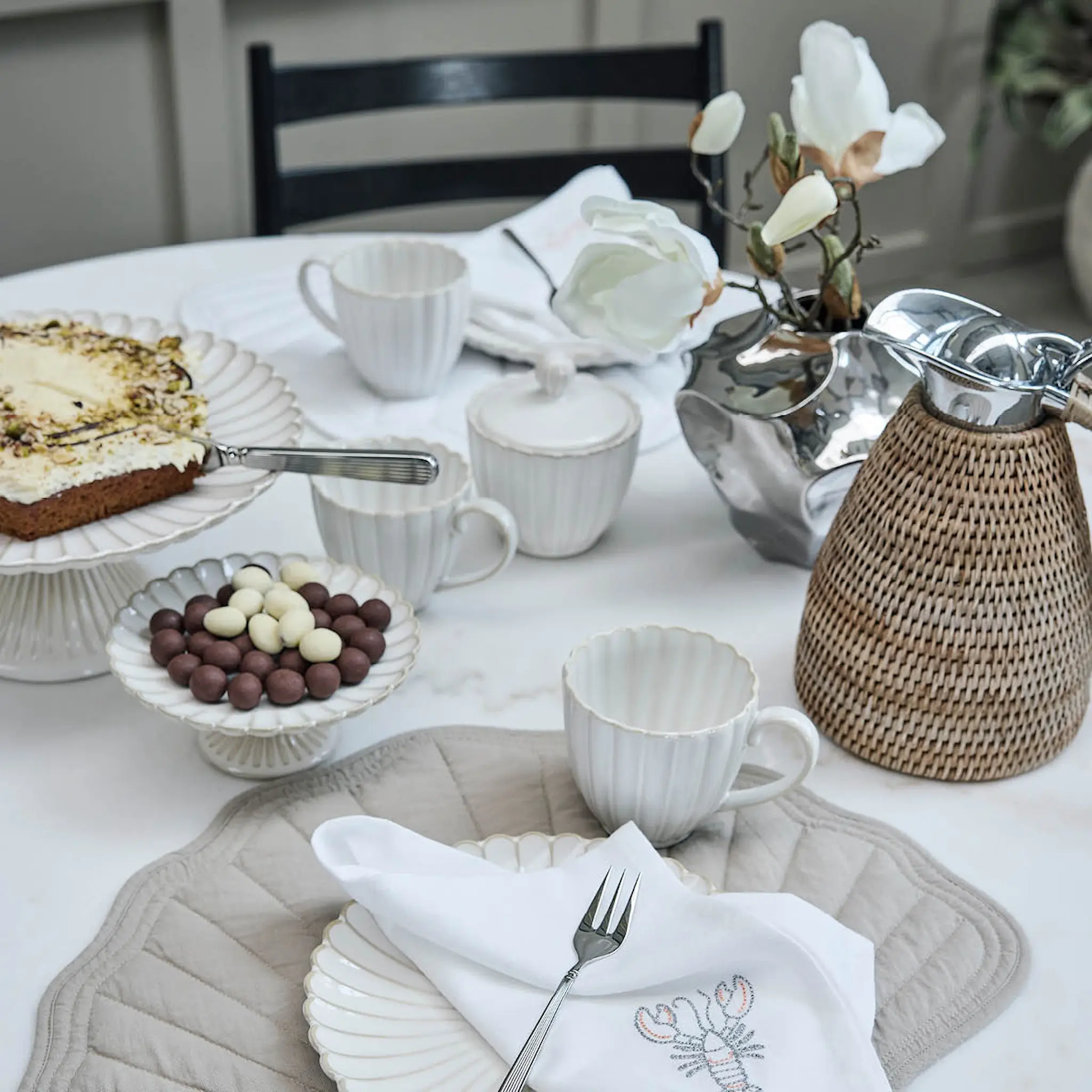 Lene Bjerre Camille kakefat 27 cm off white