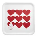 Mumin bricka 33x33 cm Hjärta