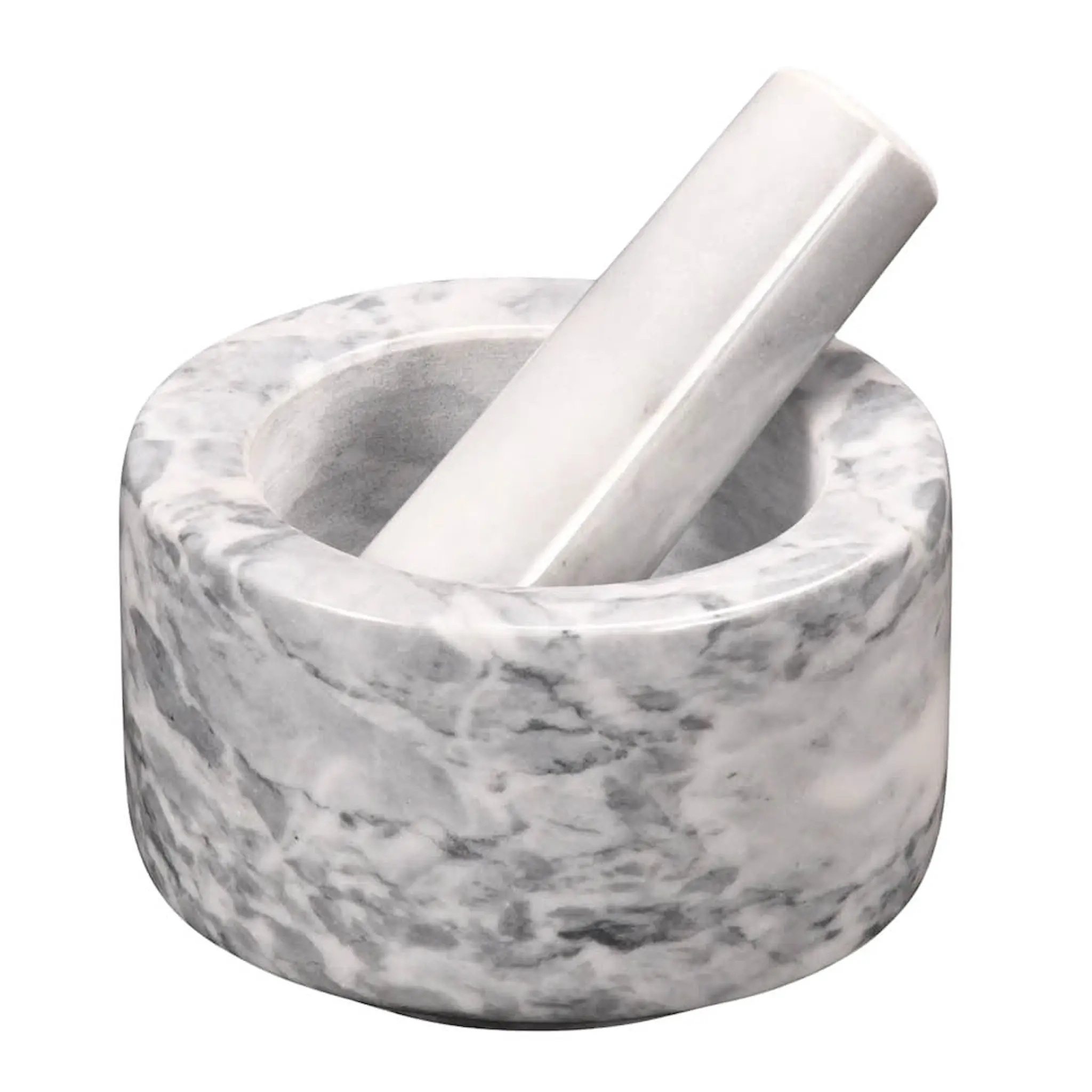 Kesper Morter m/støter 13 cm hvit marmor
