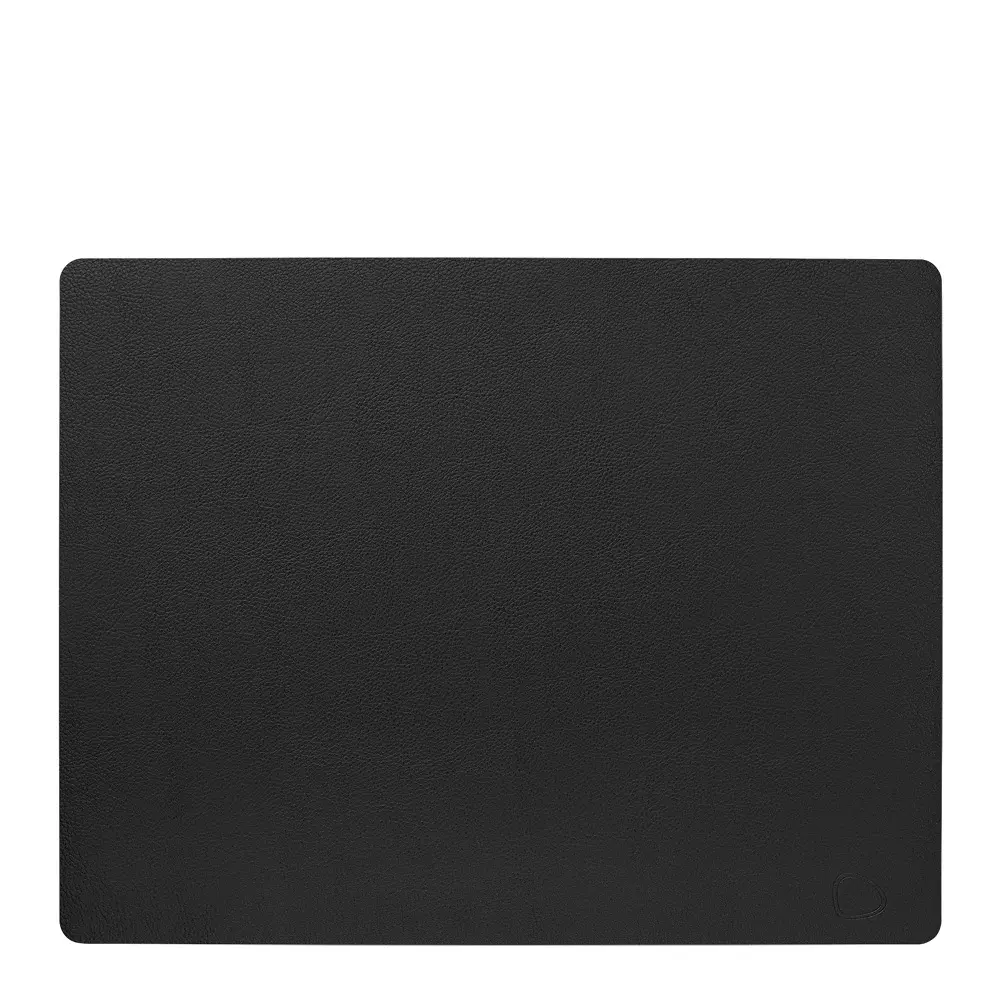 Leather Serene Square bordbrikke L 35x44 cm black