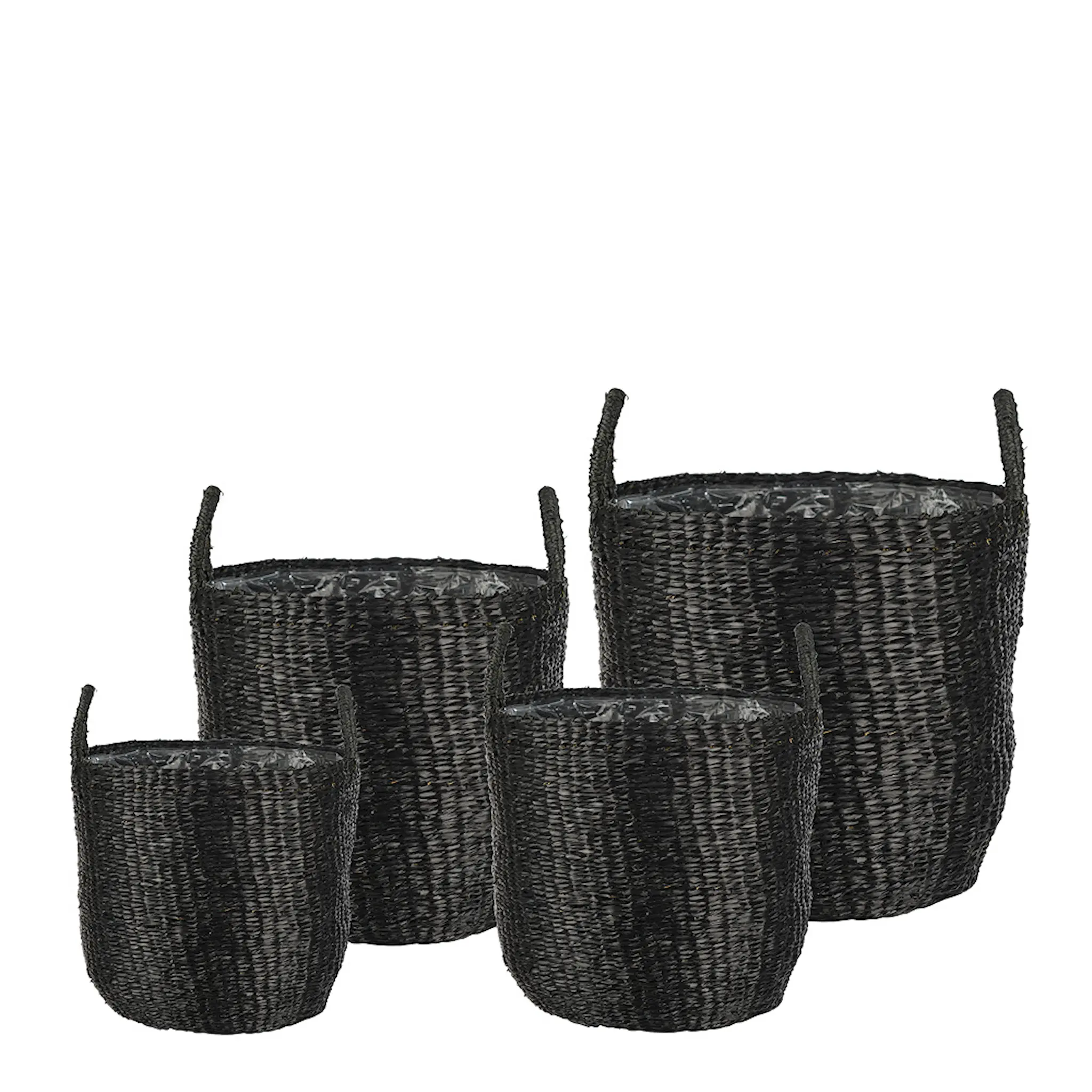 GUS Design Korg sjögräs 4-pack 35+30+25+20 cm svart