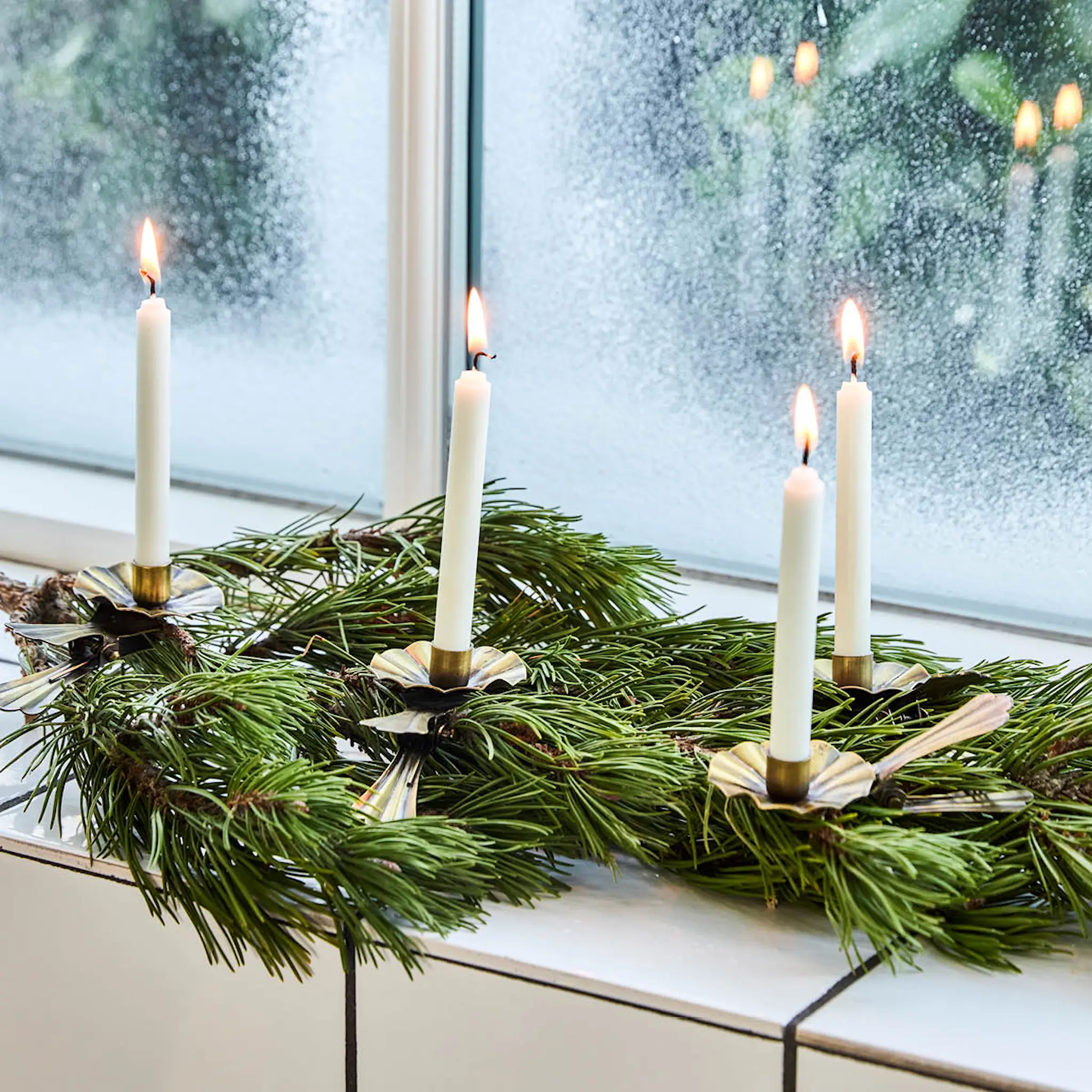 House Doctor Halla lysestake i jern 10 cm 6 stk messing