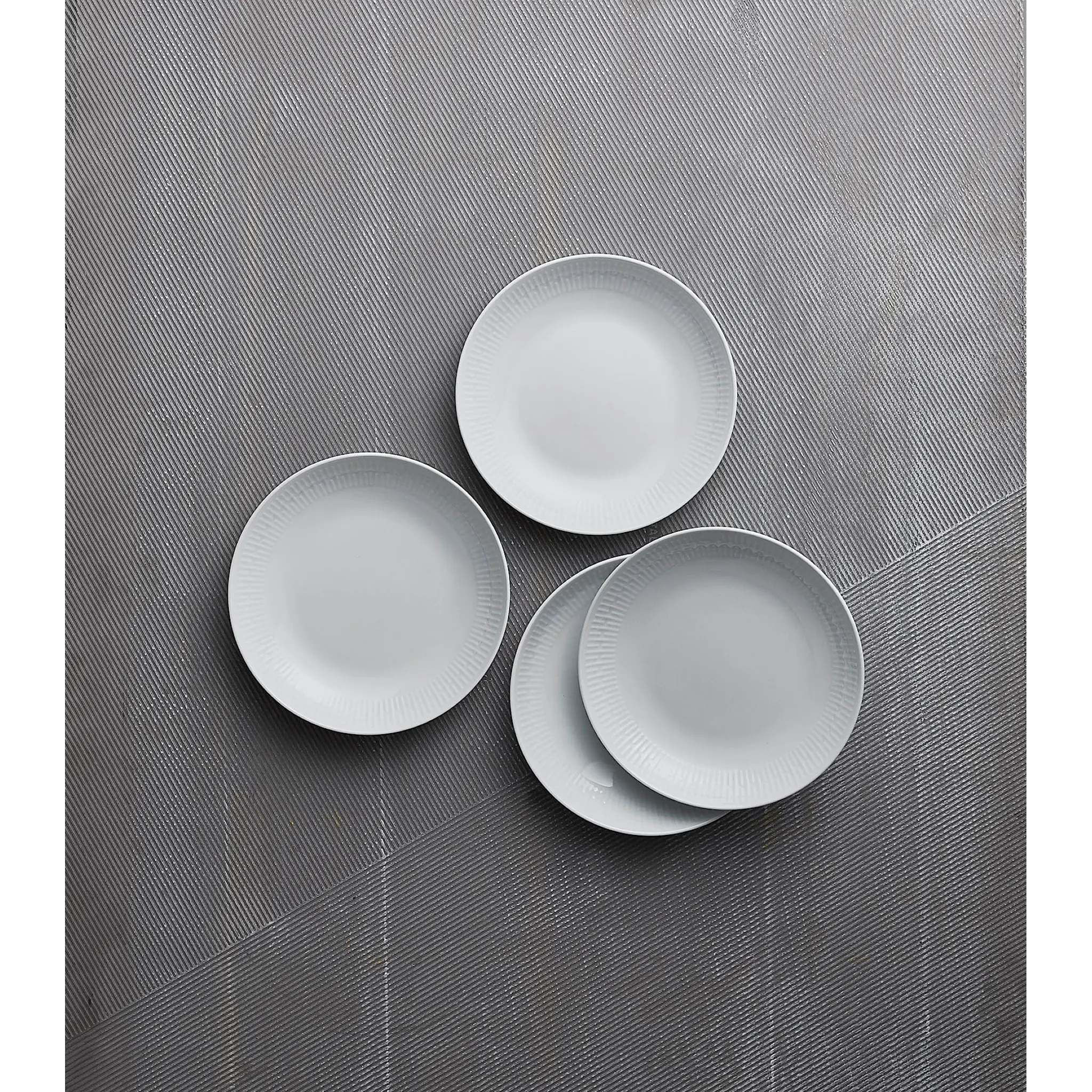 Aida Relief Syvä lautanen 22 cm 4 kpl Valkoinen