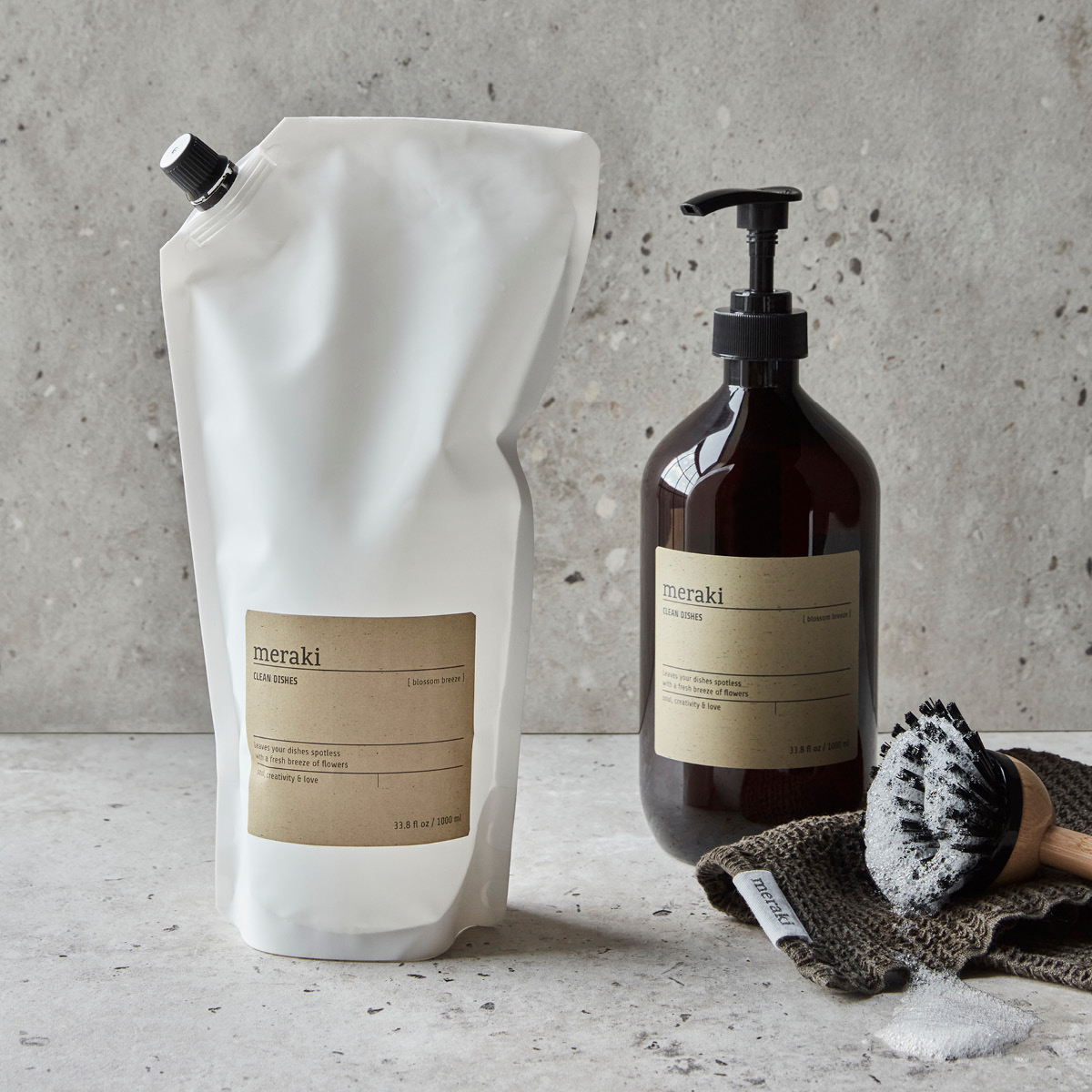 Meraki Oppvasksåpe refill 1000 ml blossom breeze