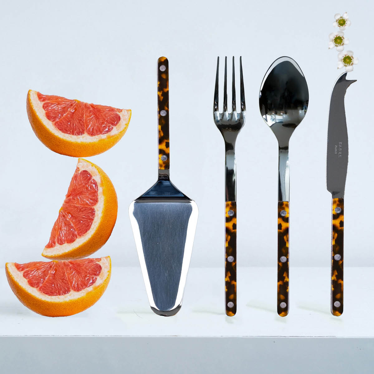 Sabre Bistrot tårtspade 25 cm faux tortoise