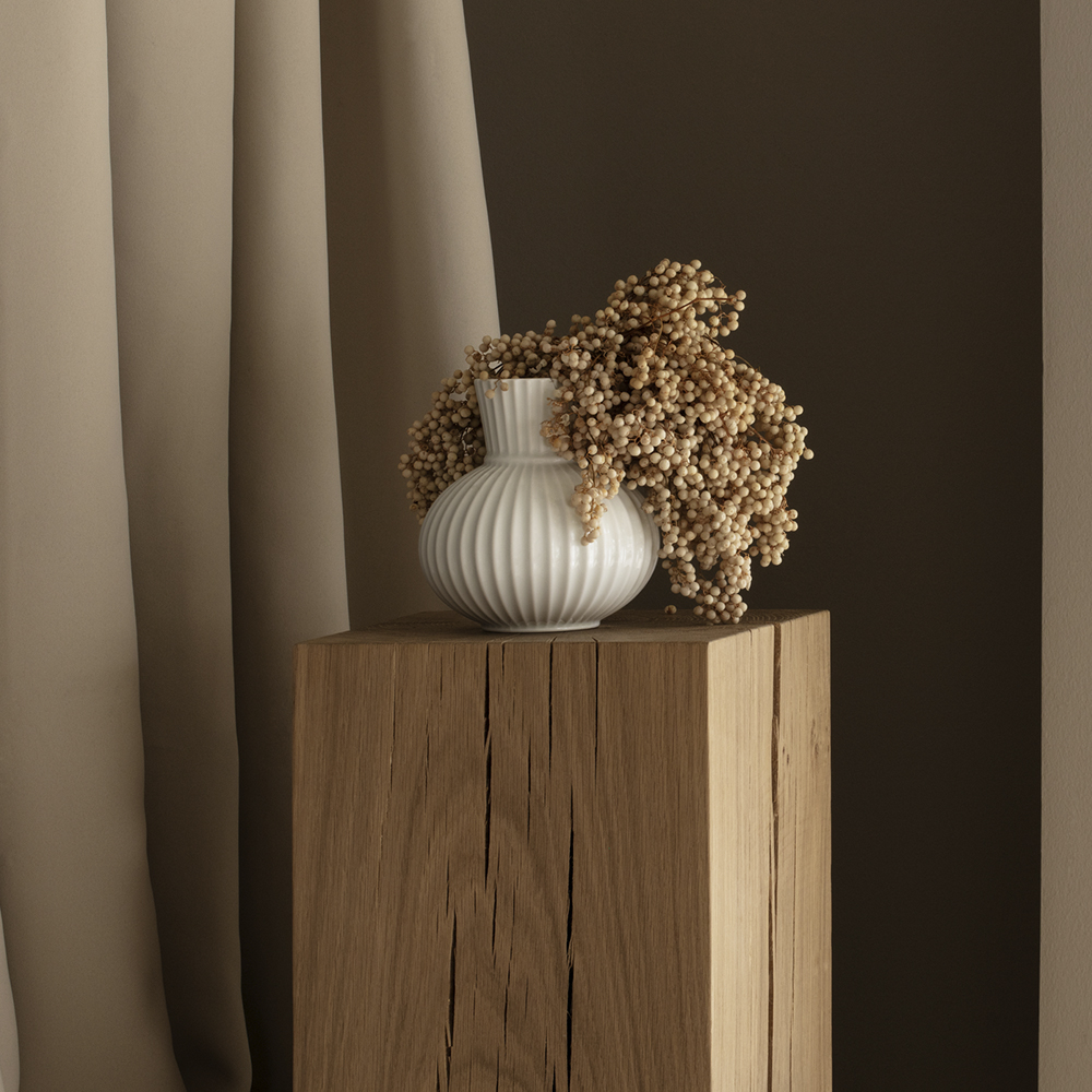 Lyngby Porcelæn Tura vase 14,5 cm porselen hvit