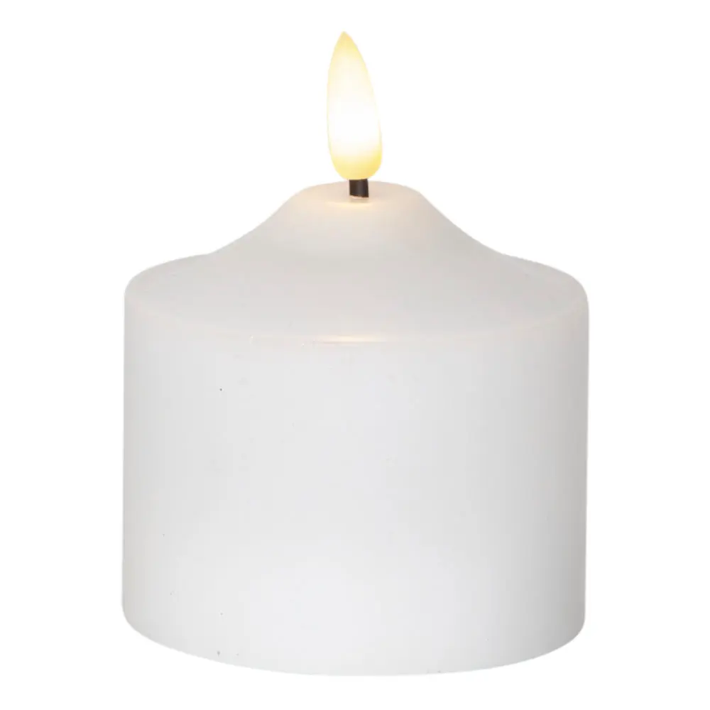 Flamme LED Pöytäkynttilä 9,5 cm Valkoinen