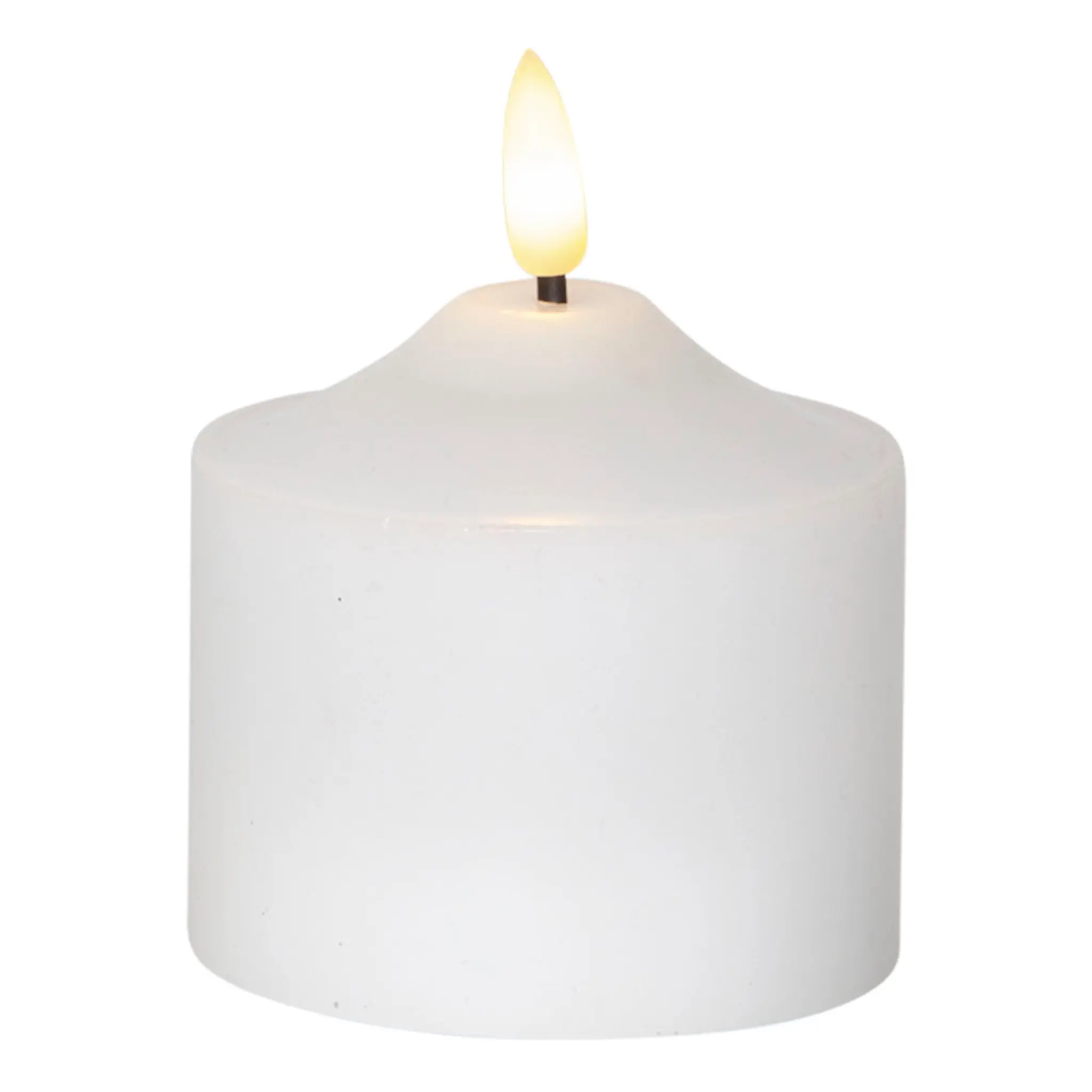 Star Trading Flamme LED-Blockljus med timer 9,5 cm Vit