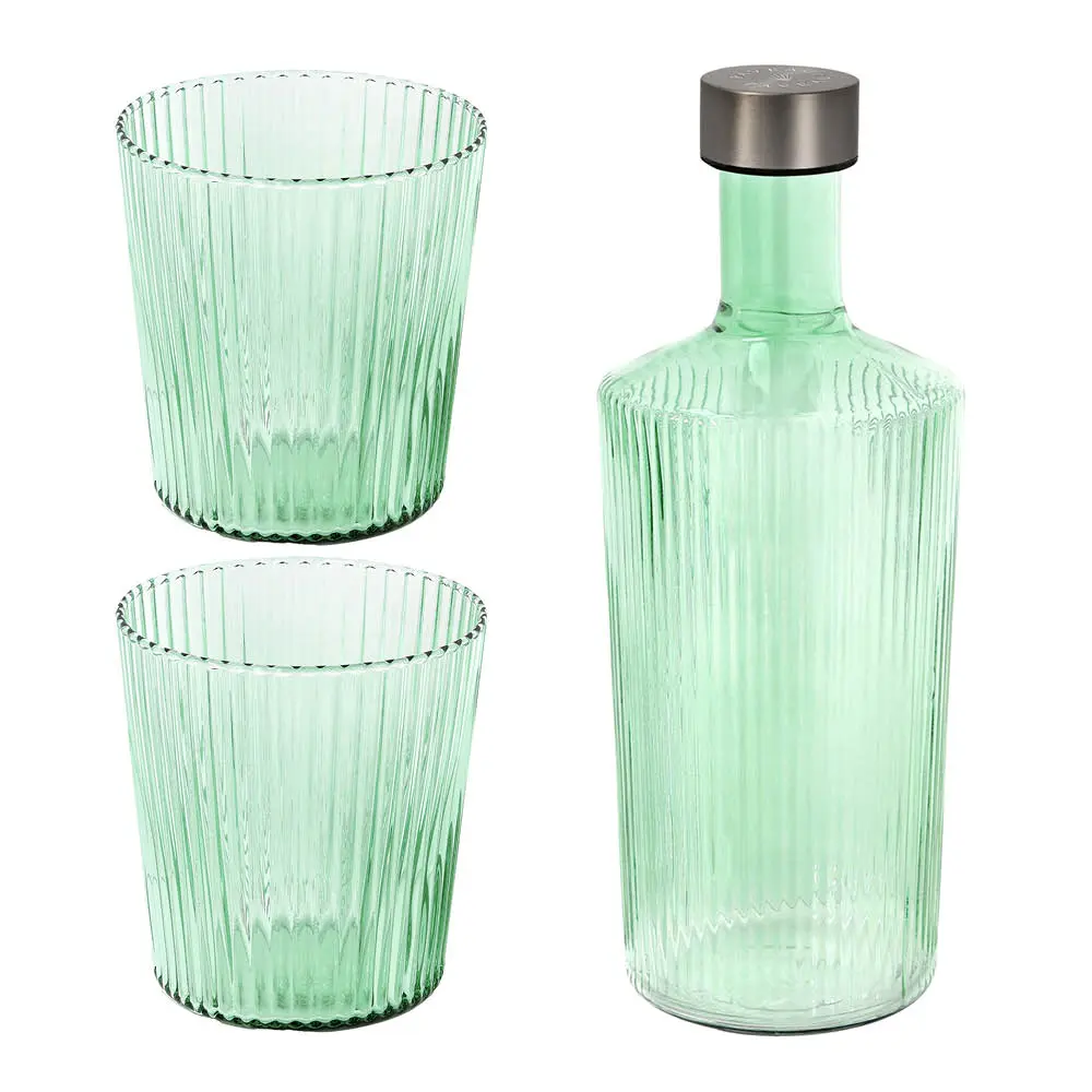 Ribbed Elegance Lahjapakkaus Bondi 3 osaa Vihreä