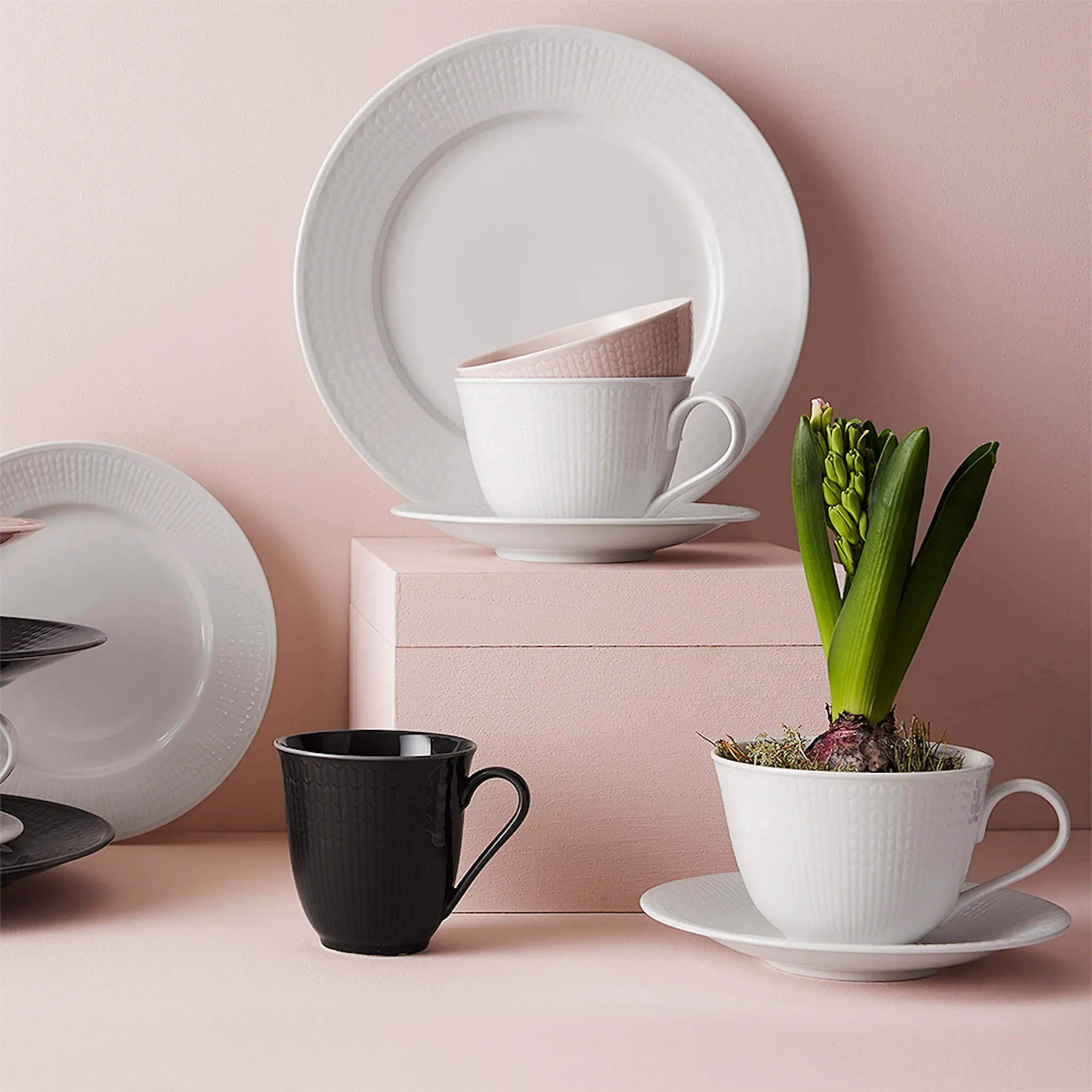 Rörstrand Swedish Grace Tallrik 27 cm 4-pack Snö