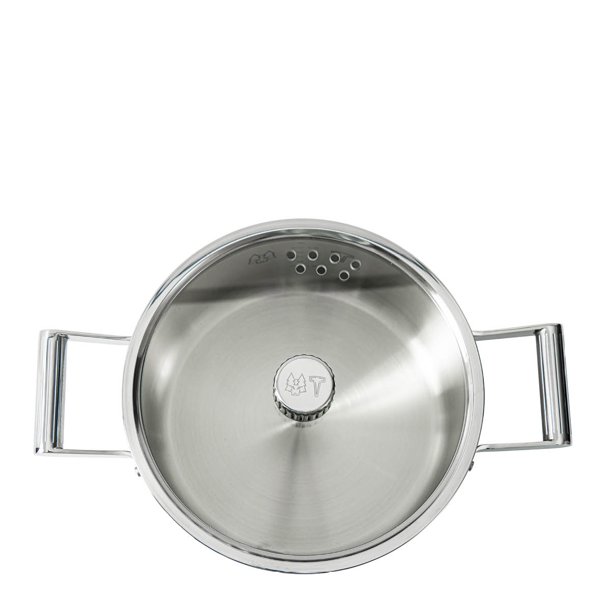 Vargen & Thor Glima gryta 4 L med lock blankt stål