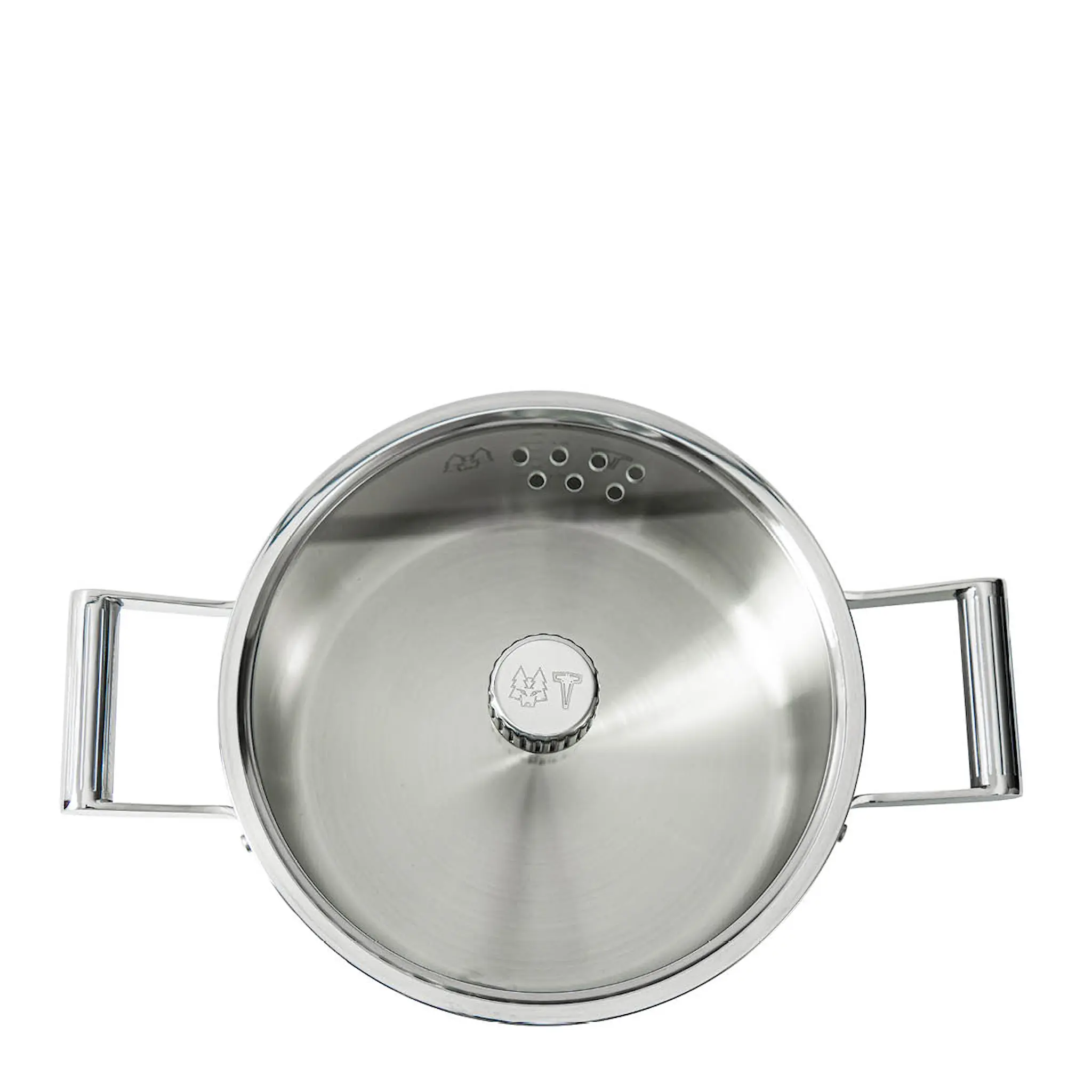 Vargen & Thor Glima gryta 4 L med lock blankt stål