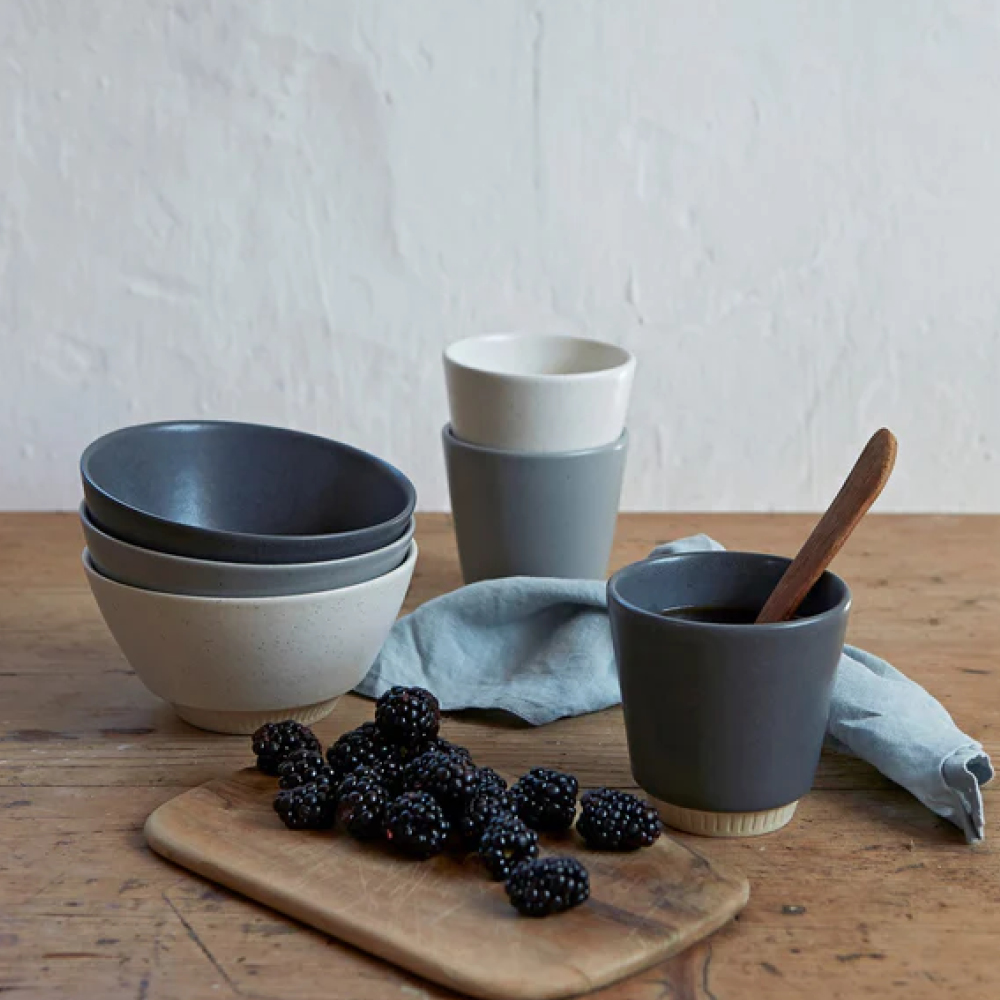 Knabstrup Keramik Colorit bolle 14 cm grå