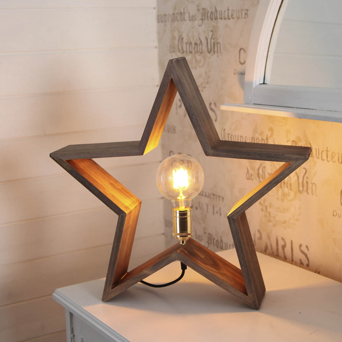 Star Trading LYSeKIL pöytätähti 48 cm ruskea