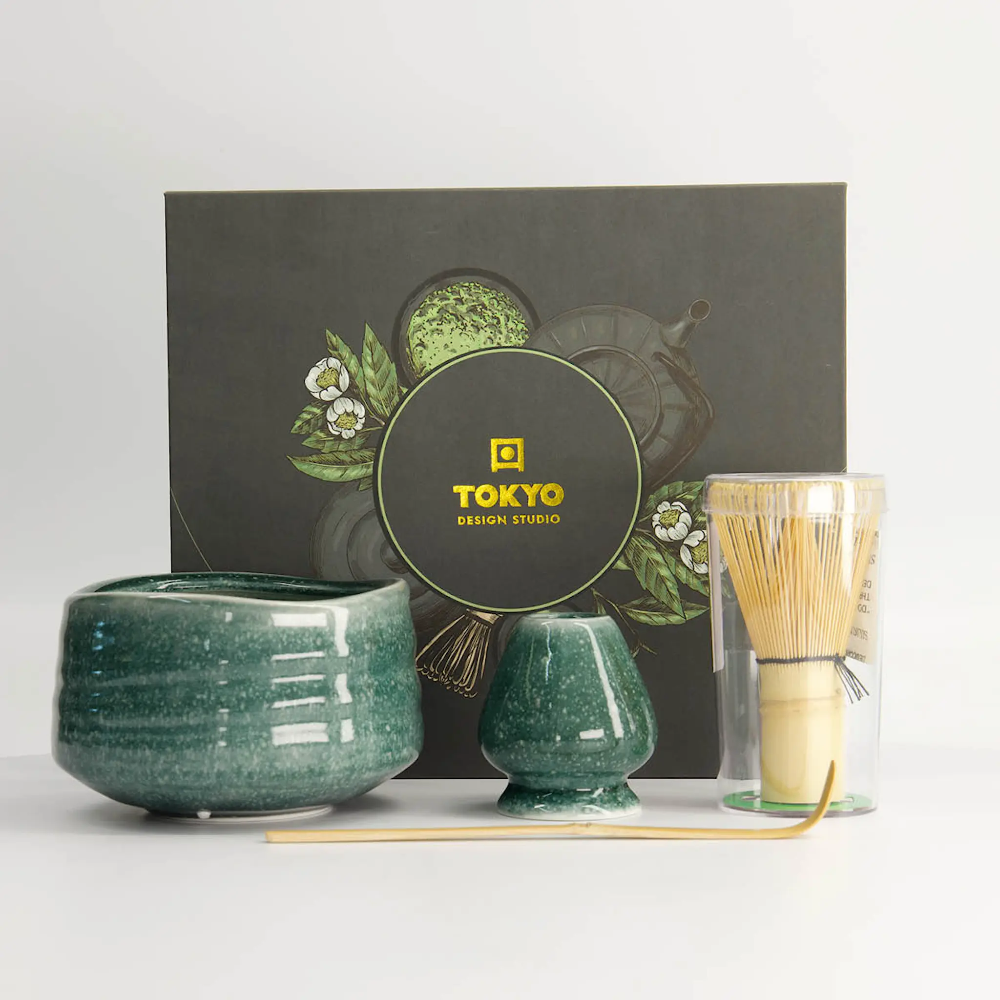 Tokyo Design Studio Matcha Lahjapakkaus 4 osaa Vihreä